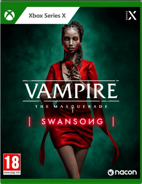 Vampire: The Masquerade Swansong box art for Xbox Series X